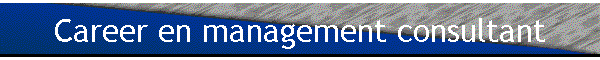 Career en management consultant